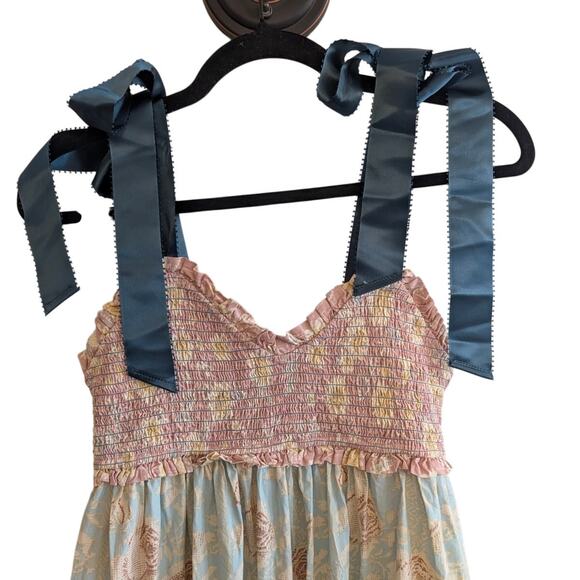 Free People Women's Bluebell Mixed Print Cotton Maxi Dress Antique Combo Size S - Picture 3 of 15